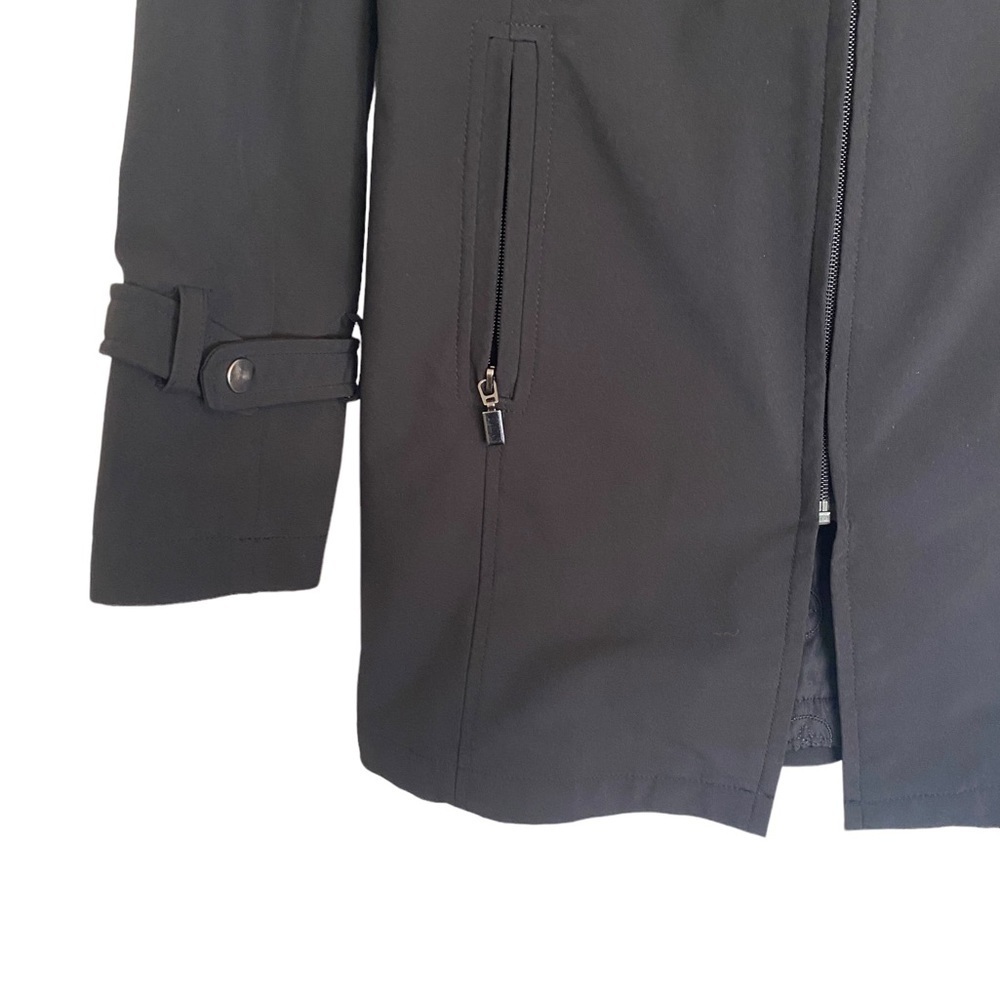 Kristen Blake Black Coat High Collar Zip Front Fall Winter Outerwear Women M HSH - Picture 8 of 16